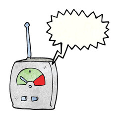 freehand speech bubble textured cartoon science equipment