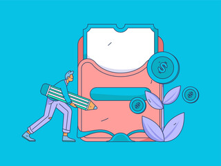 Business People Flat Vector Concept Operation Hand Drawn Illustration
