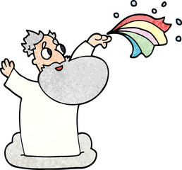 cartoon doodle god on cloud