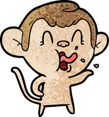 crazy cartoon monkey