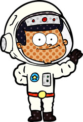 happy astronaut cartoon