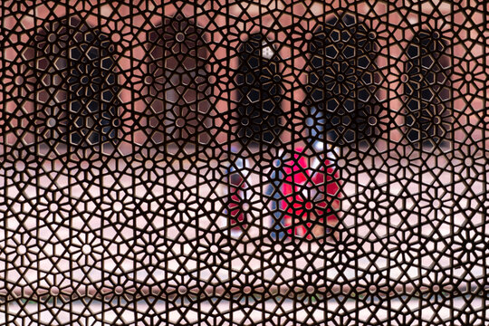 Close-up of an arched window , Dargah Of Sheikh Salim Chisti, Fatehpur Sikri, Uttar Pradesh, India