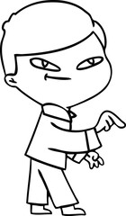 cartoon pointing man