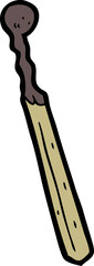 cartoon burnt match