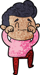 happy cartoon man