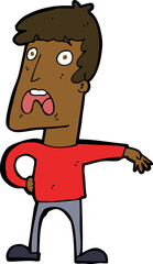 cartoon complaining man