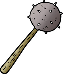 cartoon medieval mace weapon