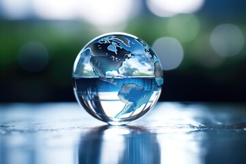 Water Drop Shaped Planet Earth For Water Day Photorealism