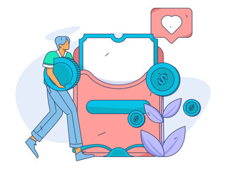Business People Flat Vector Concept Operation Hand Drawn Illustration
