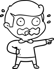 cartoon stressed out pointing