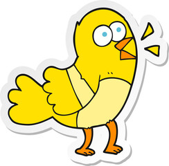 sticker of a cartoon bird