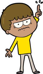 cartoon annoyed man