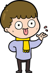 cartoon man staring
