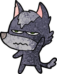 cartoon annoyed wolf