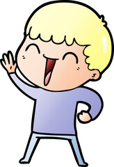 cartoon happy man