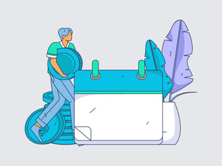 Business People Flat Vector Concept Operation Hand Drawn Illustration
