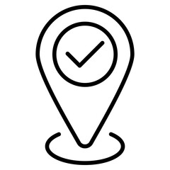 Convenient Location icon line vector illustration