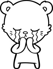 crying cartoon bear