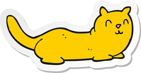 sticker of a cartoon cat