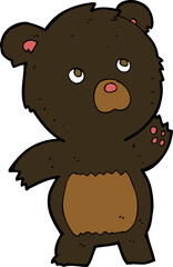 cartoon curious black bear