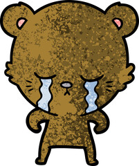 crying cartoon bear