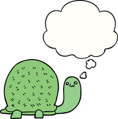 cute cartoon turtle with thought bubble