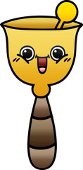 gradient shaded cartoon of a school bell