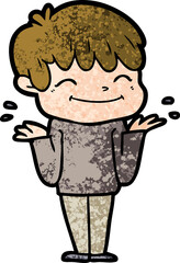cartoon happy boy