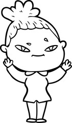 cartoon woman