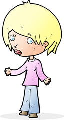 cartoon confused woman