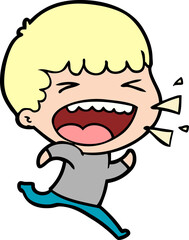 cartoon laughing man