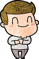 cartoon happy man