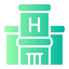 Fototapeta premium hotel gradient icon