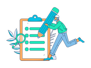 Business People Flat Vector Concept Operation Hand Drawn Illustration
