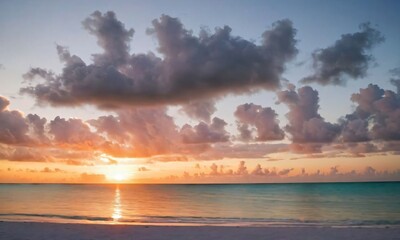 Naklejka premium South Beach Miami Landscape At Sunrise
