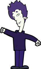 cartoon vampire man
