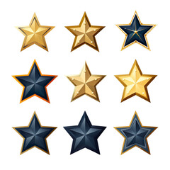 Star on transparent background or PNG file made with Ai generative technology