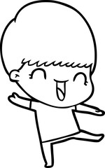 Obraz premium happy cartoon boy