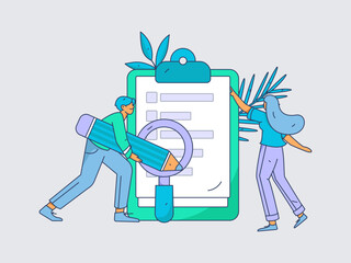 Business People Flat Vector Concept Operation Hand Drawn Illustration
