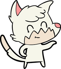 Obraz premium cartoon friendly fox