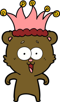 laughing teddy  bear cartoon wearing hat