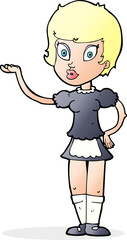 cartoon waitress