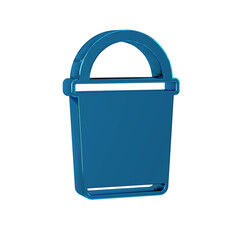 Blue Bucket icon isolated on transparent background.