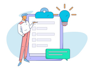 Business People Flat Vector Concept Operation Hand Drawn Illustration
