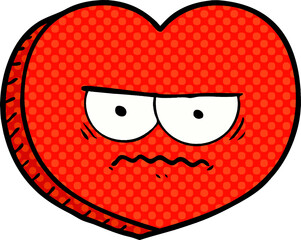 cartoon angry heart