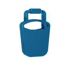 Blue Bucket icon isolated on transparent background. Cleaning service concept.