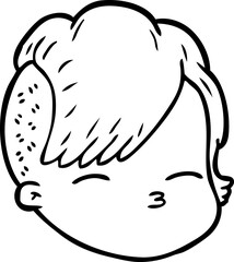cartoon female face