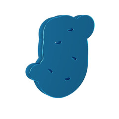 Blue Potato icon isolated on transparent background.
