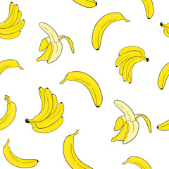 Banana Seamless Yellow Pattern