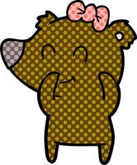female bear cartoon